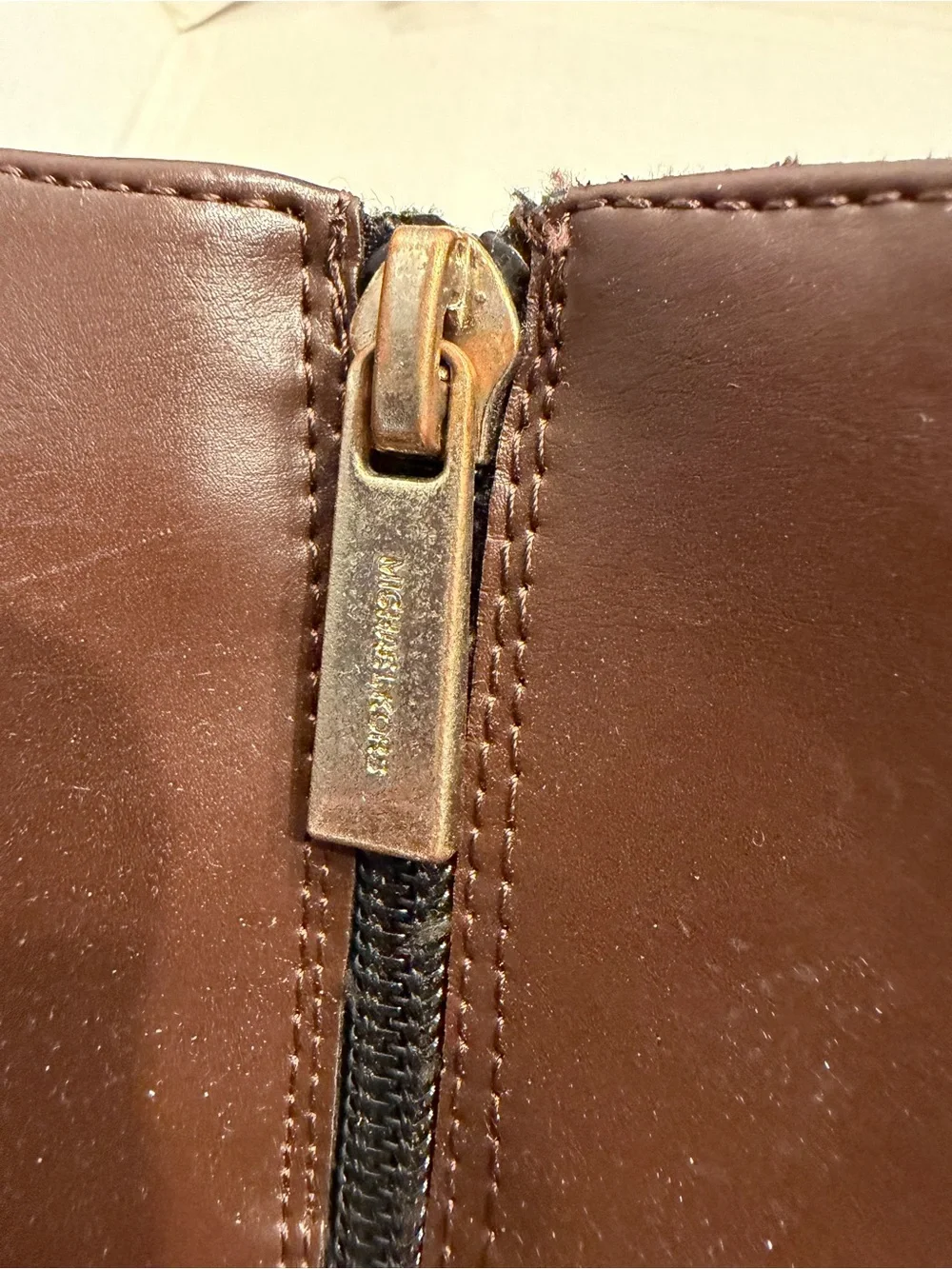 Michael Kors Black and Brown Girls' Riding Boots with MK Medallion